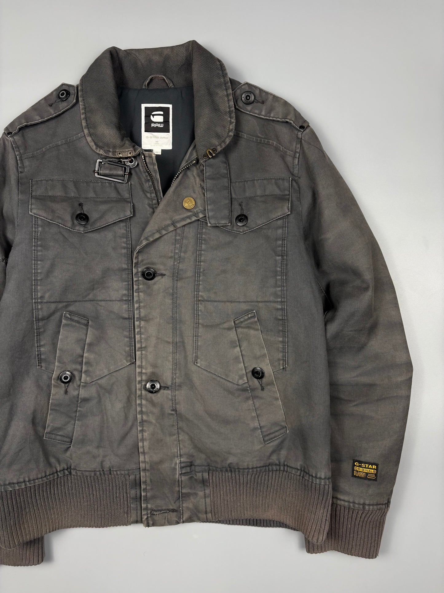 G-Star 2000s Grey Technical Workwear Utility Jacket (L)