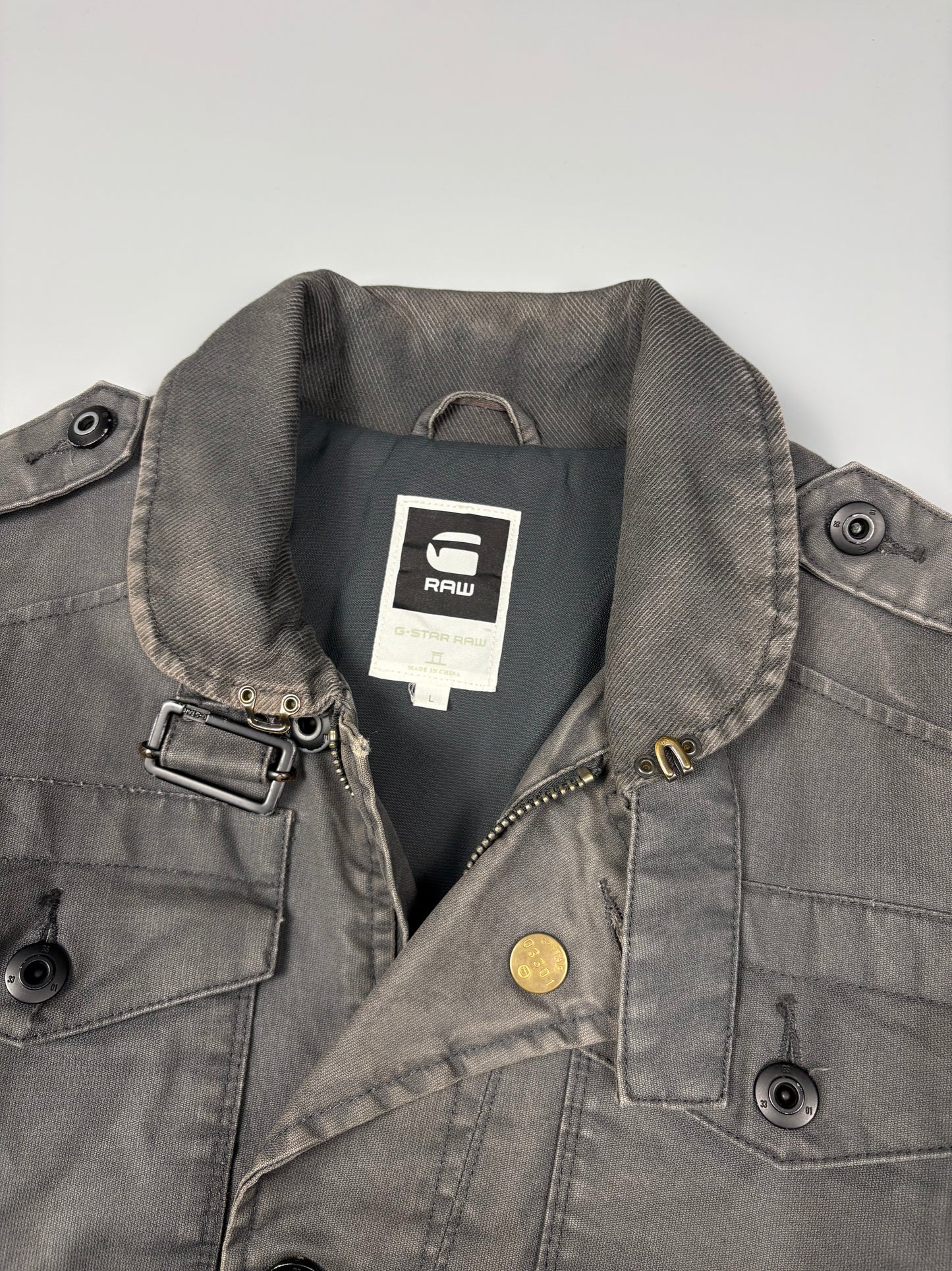 G-Star 2000s Grey Technical Workwear Utility Jacket (L)