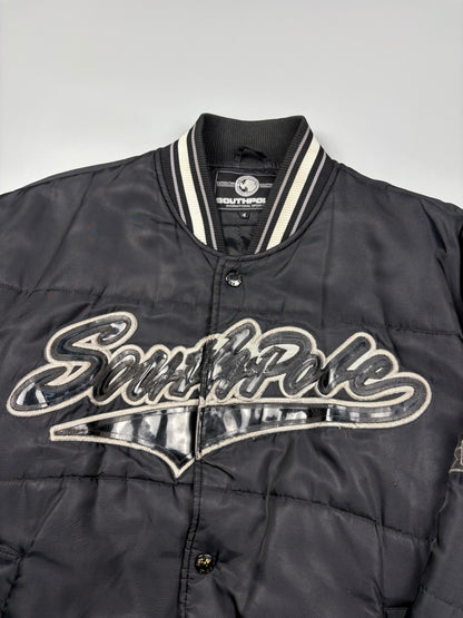 South Pole 2000s Black Quilted Bomber Jacket (M)