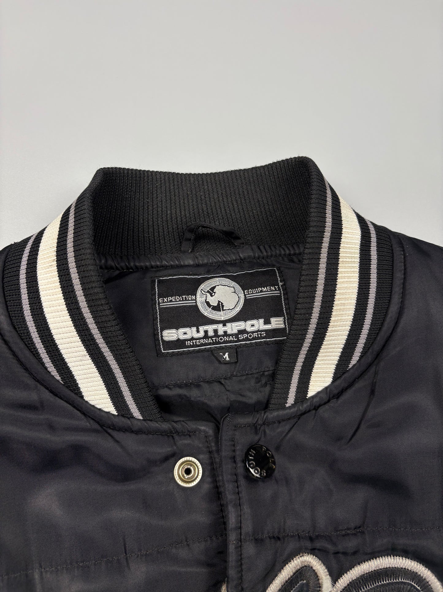 South Pole 2000s Black Quilted Bomber Jacket (M)