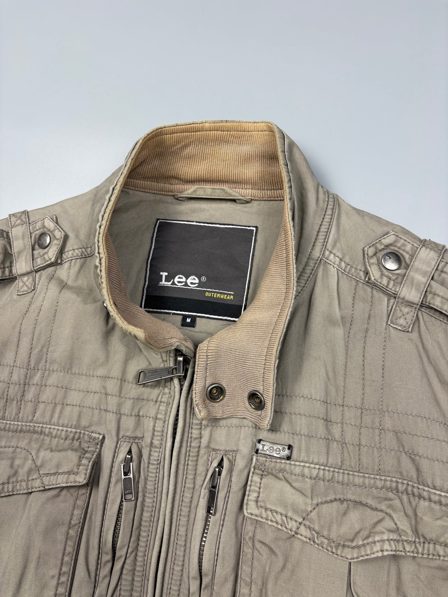LEE Workwear 2000s Beige Canvas Utility Jacket (M)