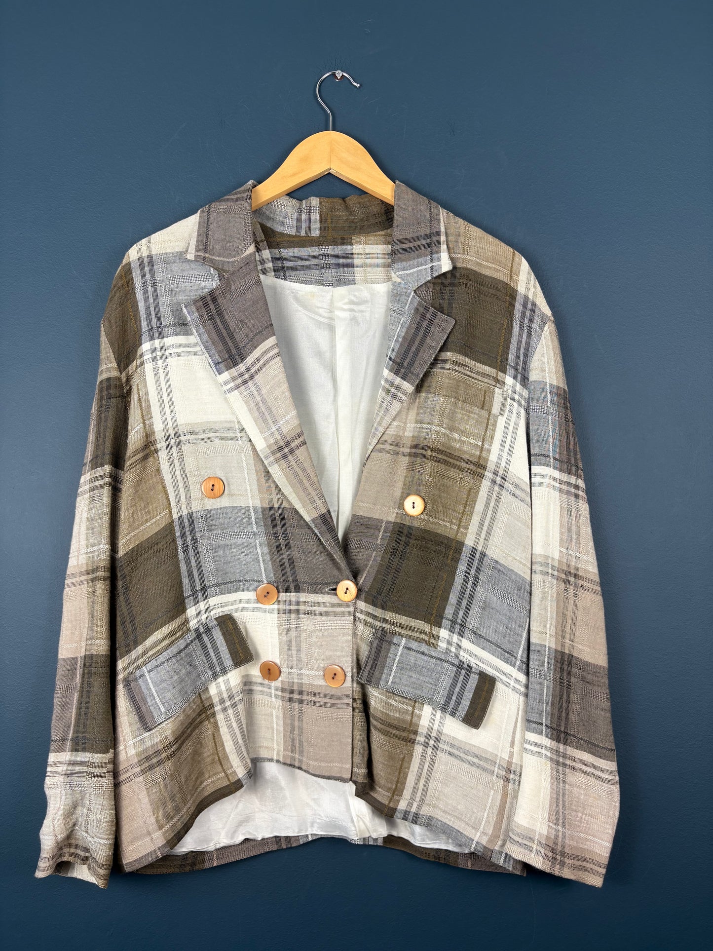 Vintage 90s Italian Casual Flannel Blazer (wmns M)