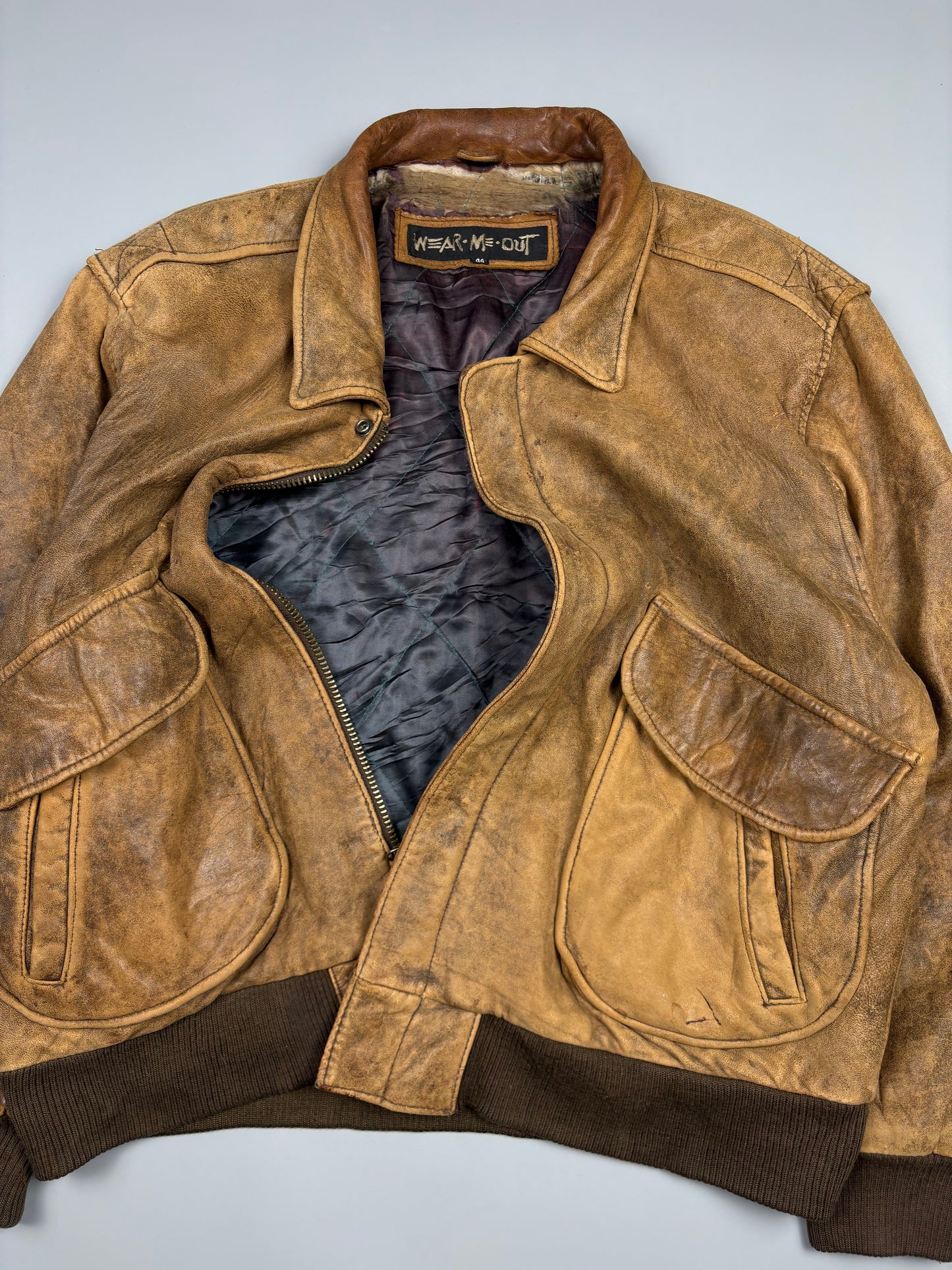 Vintage 1970s Aviation Leather A-2 Flight Jacket (M)