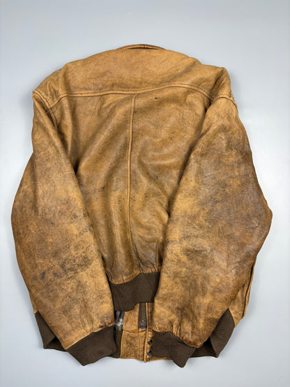Vintage 1970s Aviation Leather A-2 Flight Jacket (M)