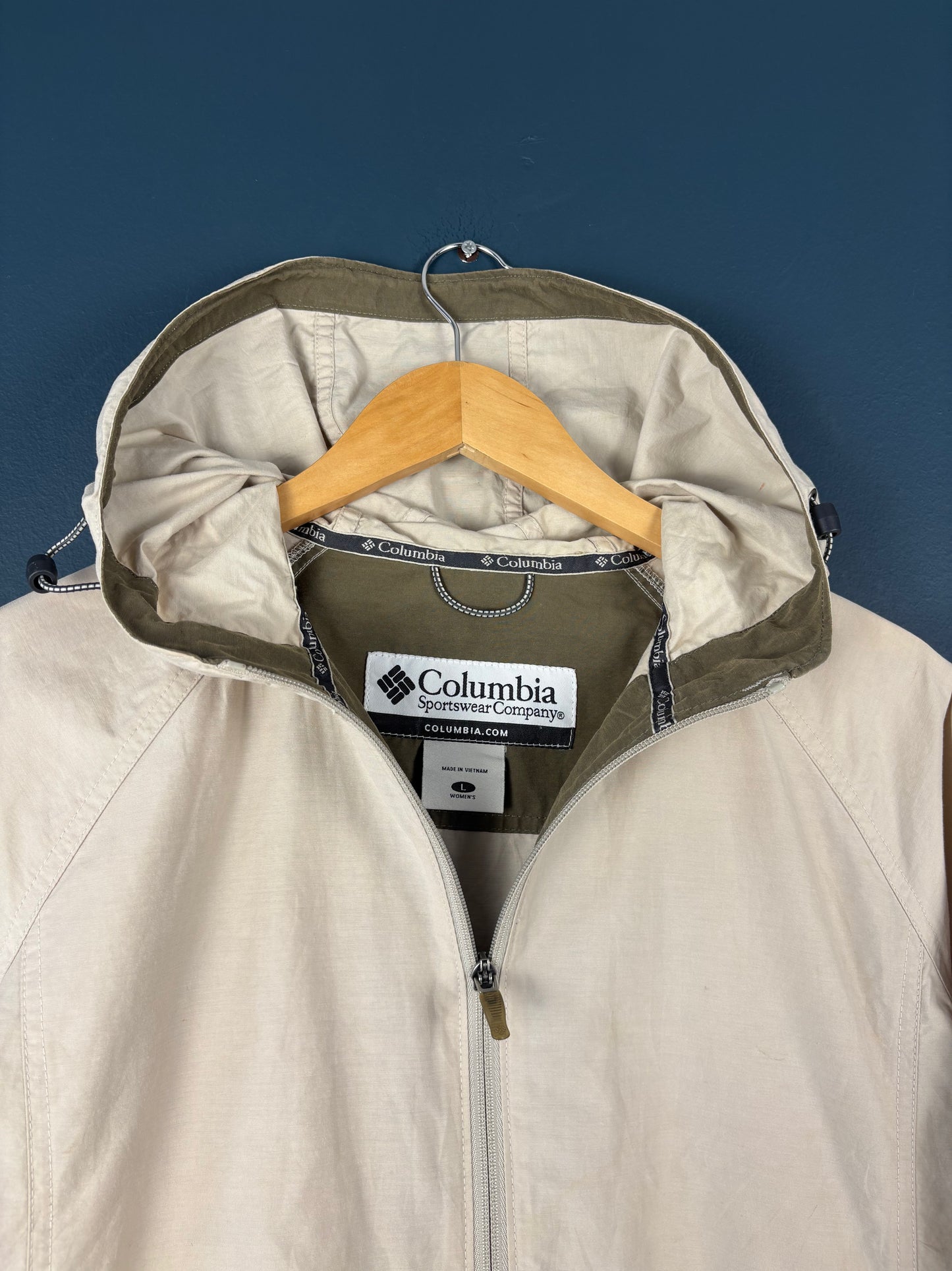 Vintage Columbia Sportswear Casual Cotton Hooded Jacket (wmns L)