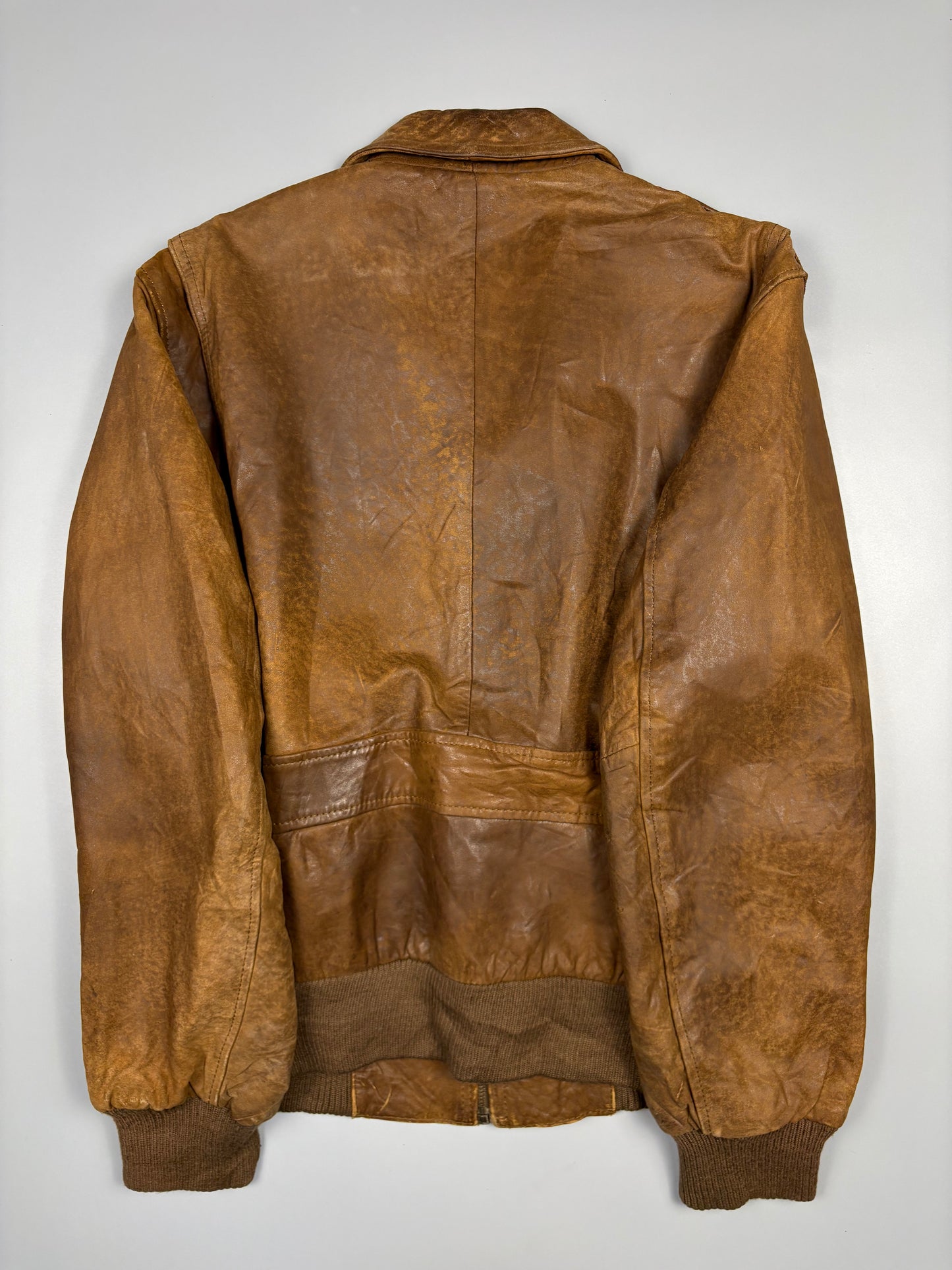 Vintage Fox Run Aviation Leather A-2 Flight Jacket (M)