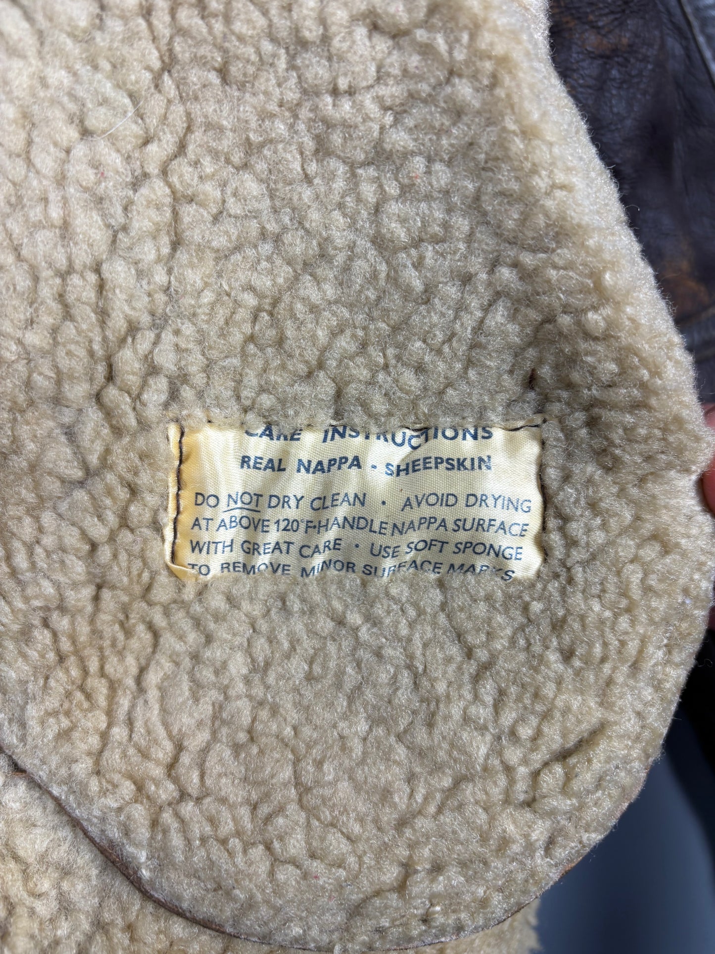 Vintage 1980s Shearling Lined B-3 Bomber Leather Jacket (XL)