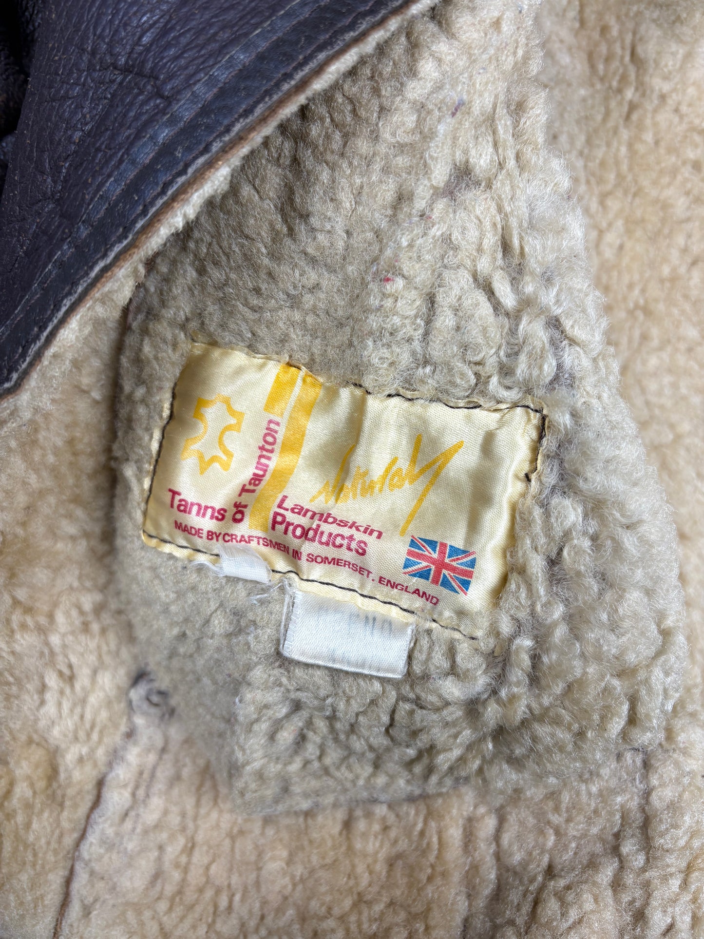 Vintage 1980s Shearling Lined B-3 Bomber Leather Jacket (XL)