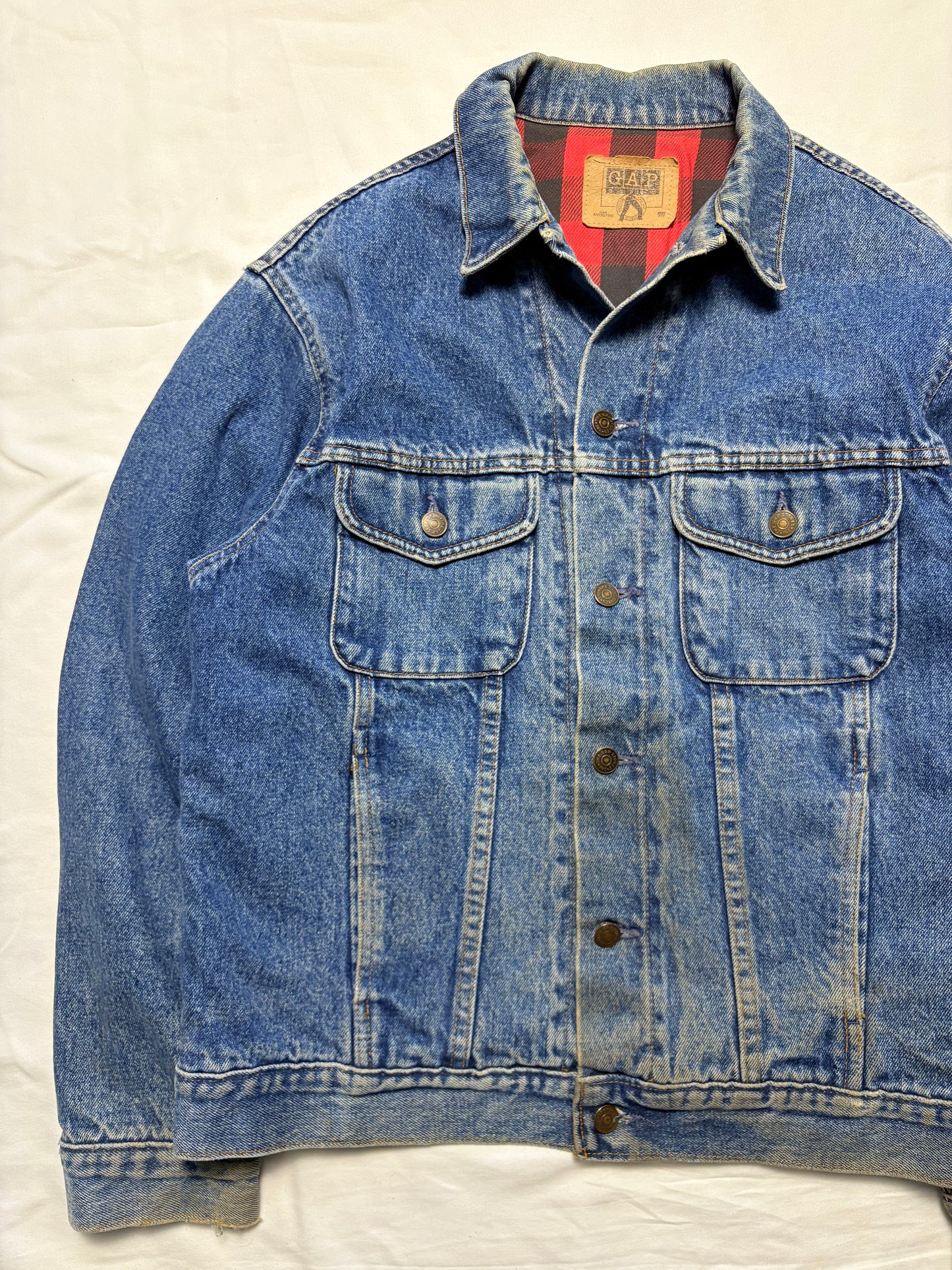 Vintage GAP Flannel Lined Denim Jacket (S)