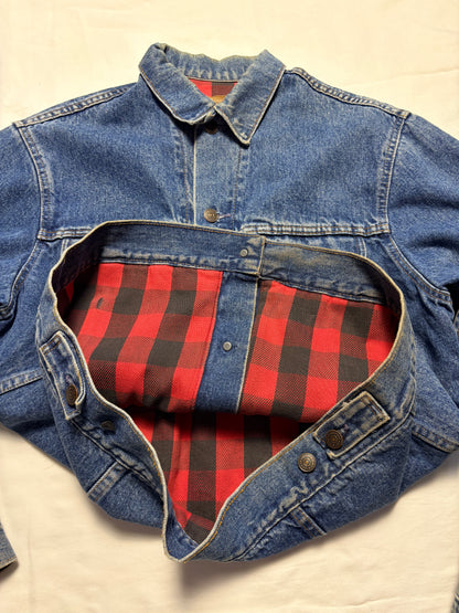 Vintage GAP Flannel Lined Denim Jacket (S)