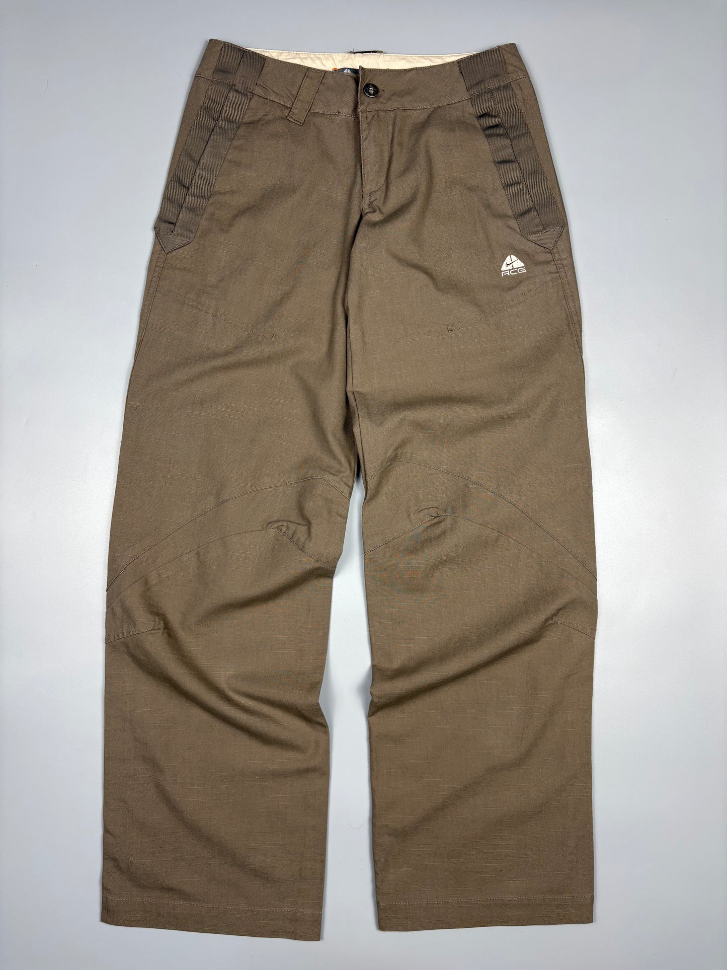 Nike ACG Military Green Loose Fit Cotton Trousers (women's 4)