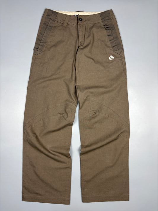 Nike ACG Military Green Loose Fit Cotton Trousers (women's 4)