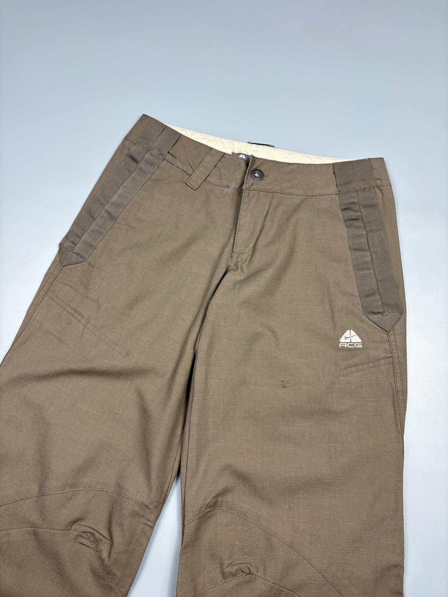 Nike ACG Military Green Loose Fit Cotton Trousers (women's 4)