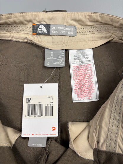 Nike ACG Military Green Loose Fit Cotton Trousers (women's 4)
