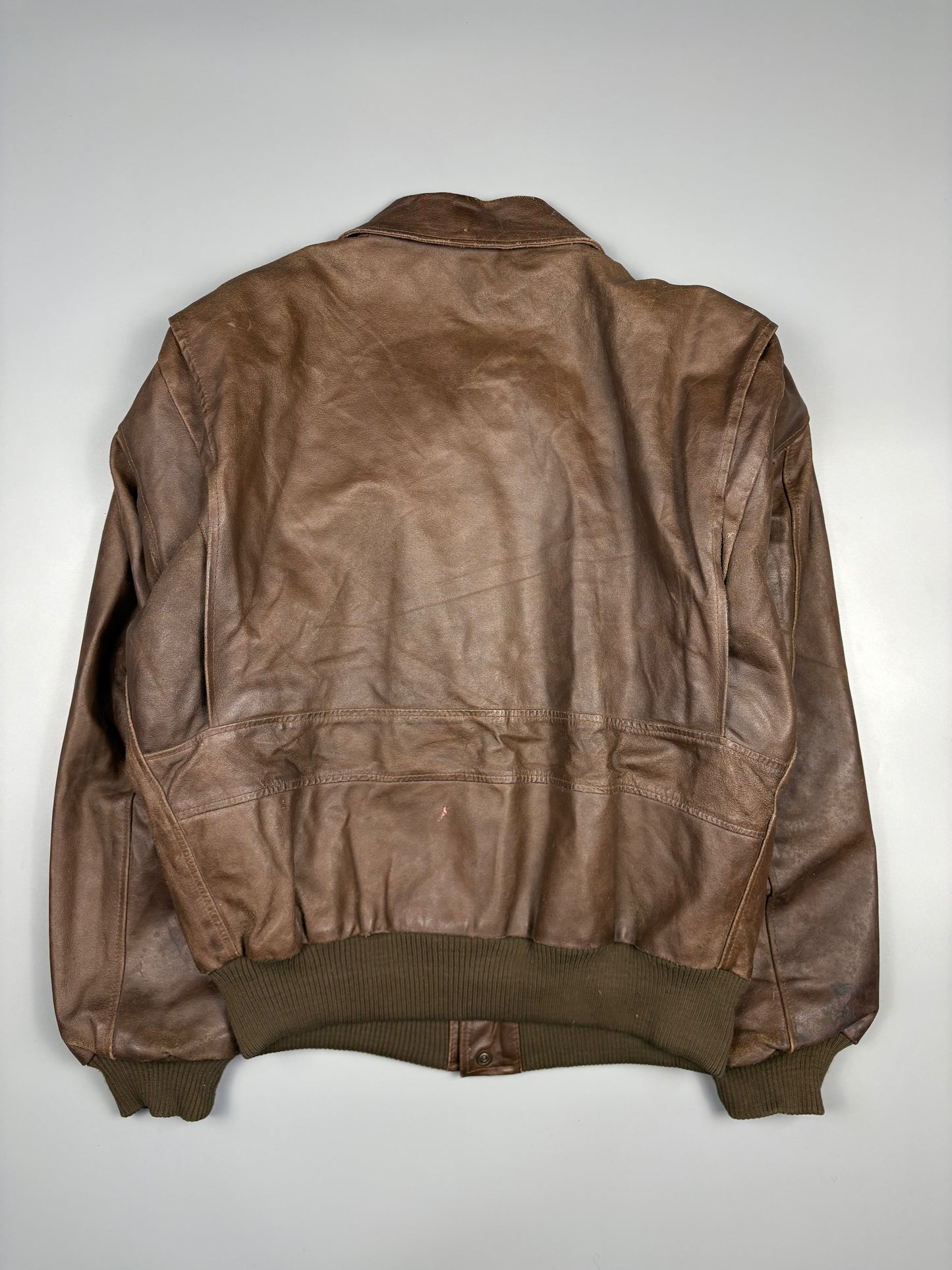 Vintage 1980s Aviation Leather A-2 Flight Jacket (M)