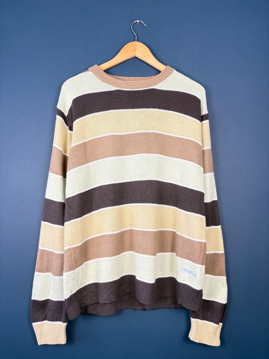 Vintage Marc Johnson Pastel Stripe Knit Jumper (L)