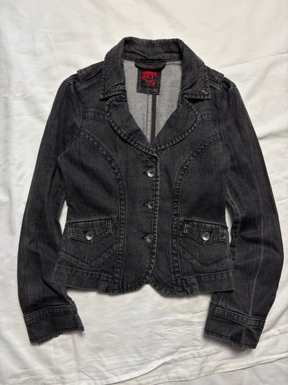 Miss Sixty 2000s Wash Grey Denim Jacket (women's L)