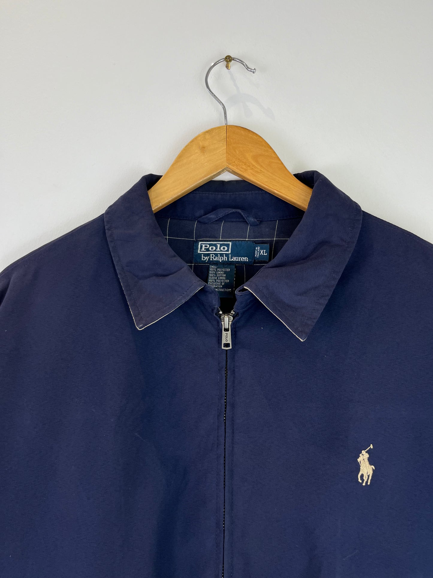 Vintage Ralph Lauren Navy Blue Harrington Jacket (XL)