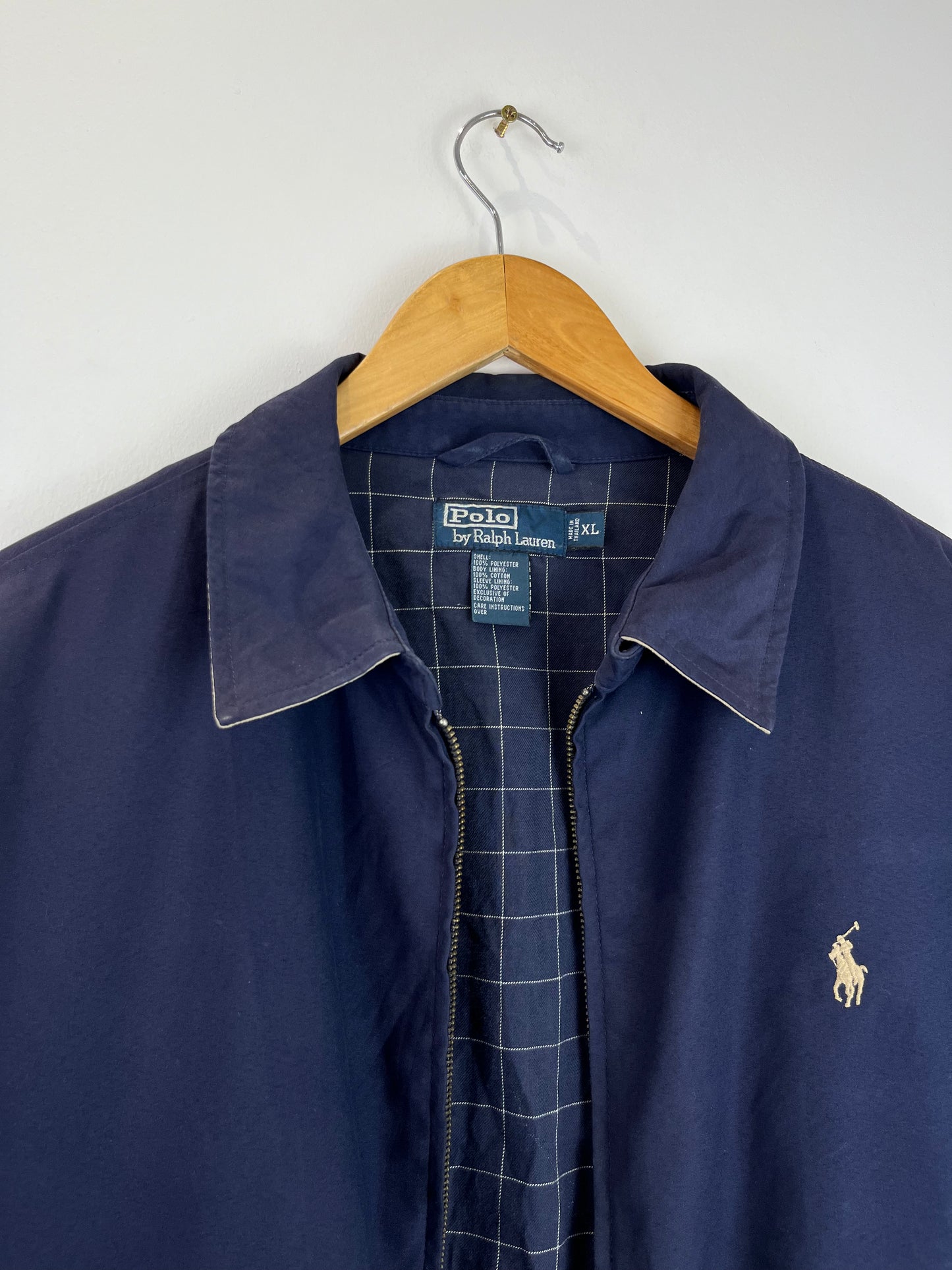 Vintage Ralph Lauren Navy Blue Harrington Jacket (XL)