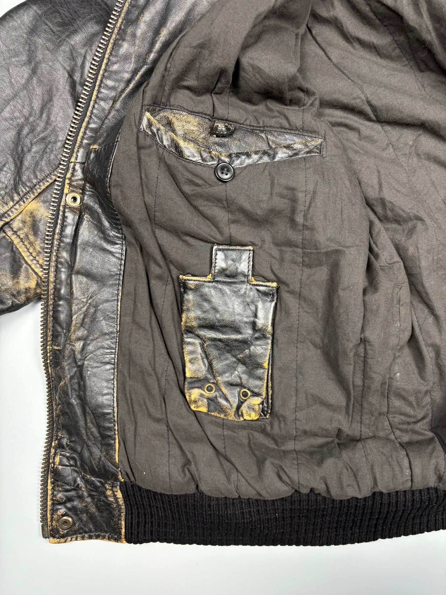 Vintage 1990s Aviation Leather A-2 Flight Jacket (L)