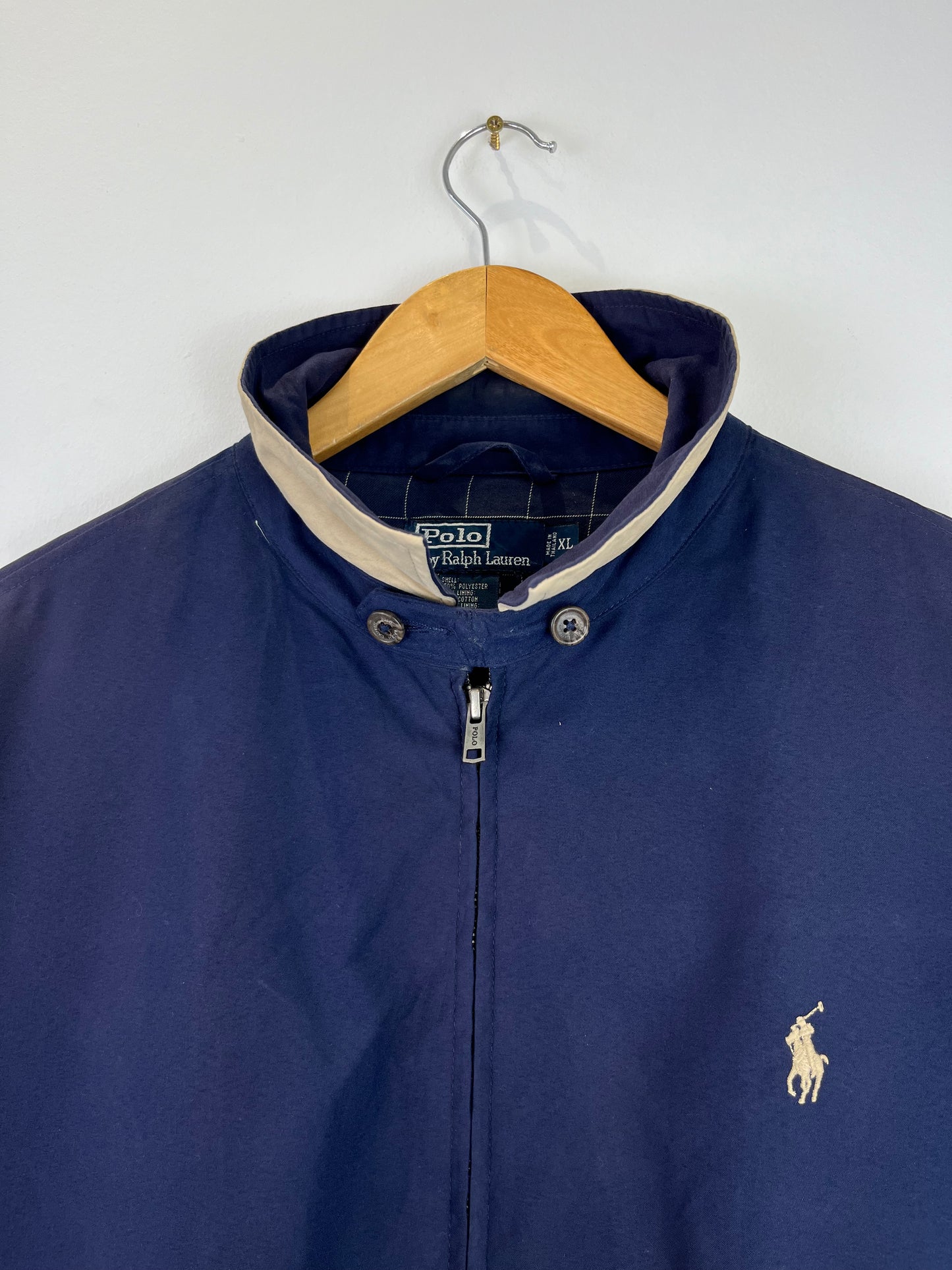 Vintage Ralph Lauren Navy Blue Harrington Jacket (XL)