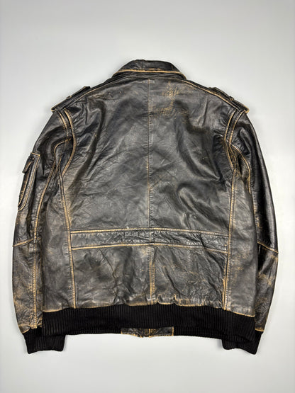 Vintage 1990s Aviation Leather A-2 Flight Jacket (L)