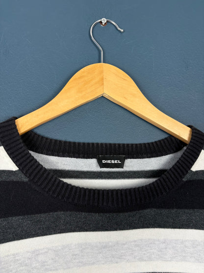 Vintage Diesel Tonal Stripe Knit Jumper (M)