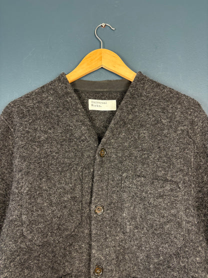 Universal Works Dark Grey Wool Cardigan (M)