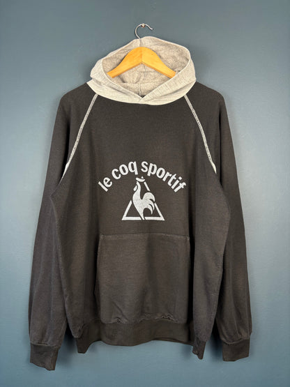 Vintage 80s Le Coq Sportif Henley Hoodie (L)