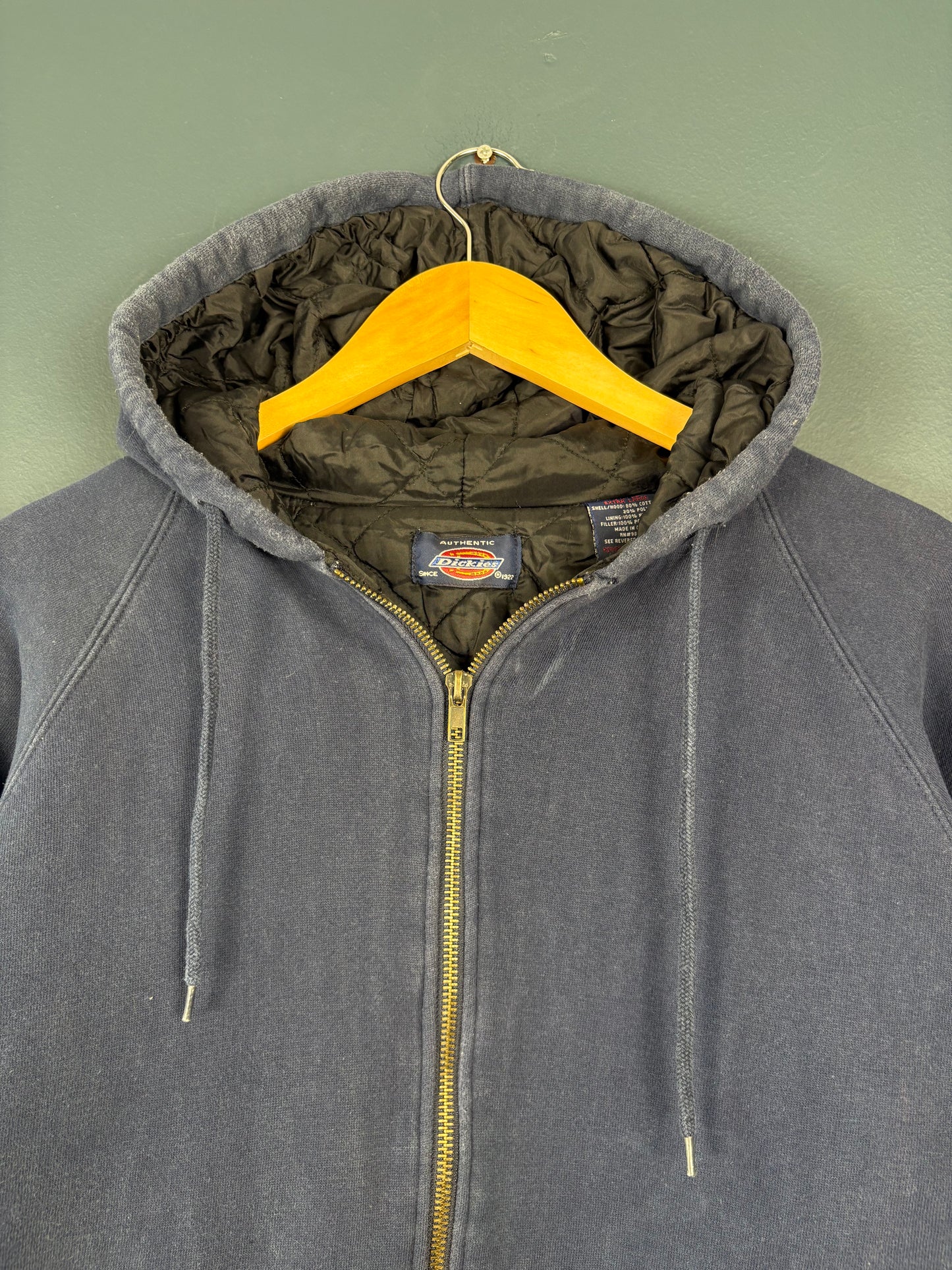 Vintage 90s Dickies Workwear Zip Up Hoodie (XL)