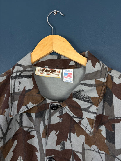 Vintage 90s Ranger RealTree Grey Leaf Chore Jacket (XL)