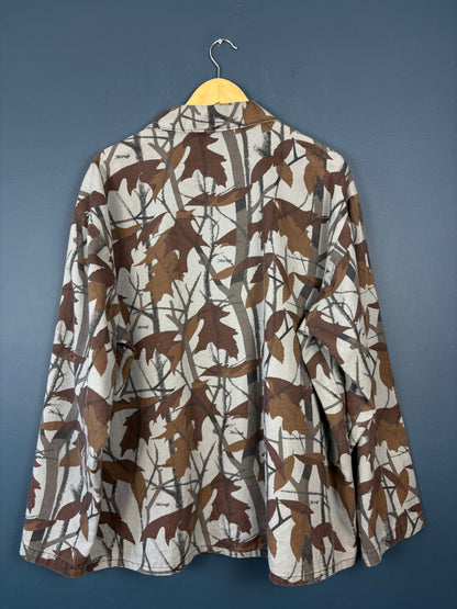 Vintage 90s Ranger RealTree Grey Leaf Chore Jacket (XL)