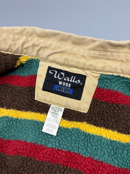 Vintage Walls Workwear Shearling lined Beige Trucker Jacket (XL)