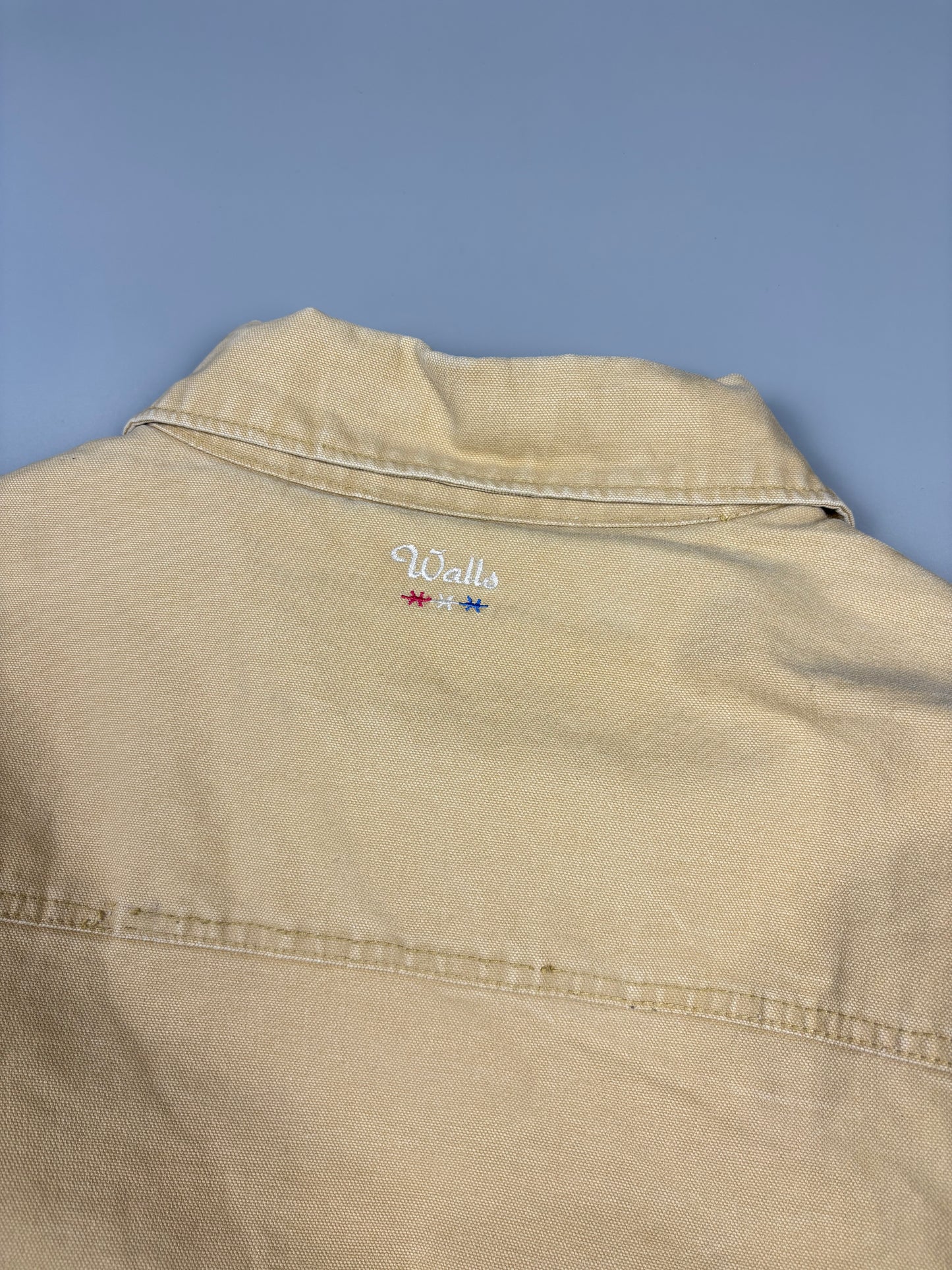 Vintage Walls Workwear Shearling lined Beige Trucker Jacket (XL)