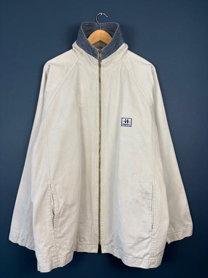 Vintage 90s Hanes Chalk White Harrington Jacket (L)