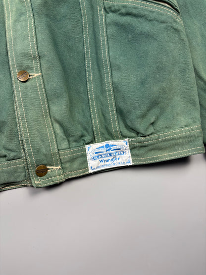 Vintage 1980s Wrangler Green Wash Trucker Jacket (M)