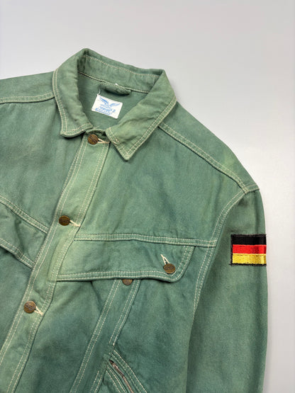 Vintage 1980s Wrangler Green Wash Trucker Jacket (M)