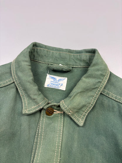 Vintage 1980s Wrangler Green Wash Trucker Jacket (M)