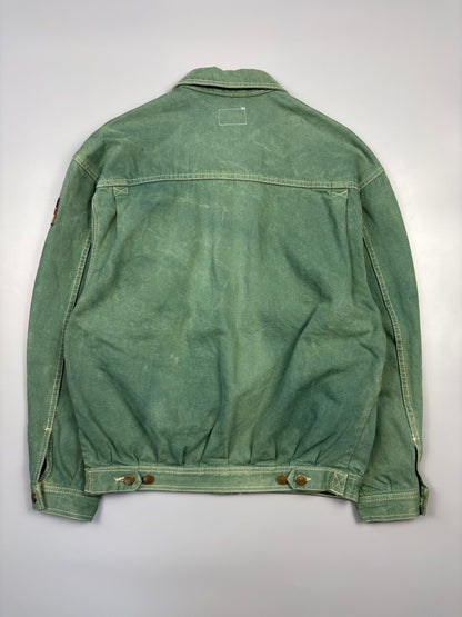 Vintage 1980s Wrangler Green Wash Trucker Jacket (M)