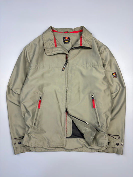 Vintage Energie Double Zip Khaki Green Track Jacket (L)