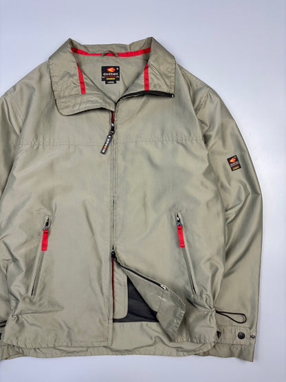 Vintage Energie Double Zip Khaki Green Track Jacket (L)