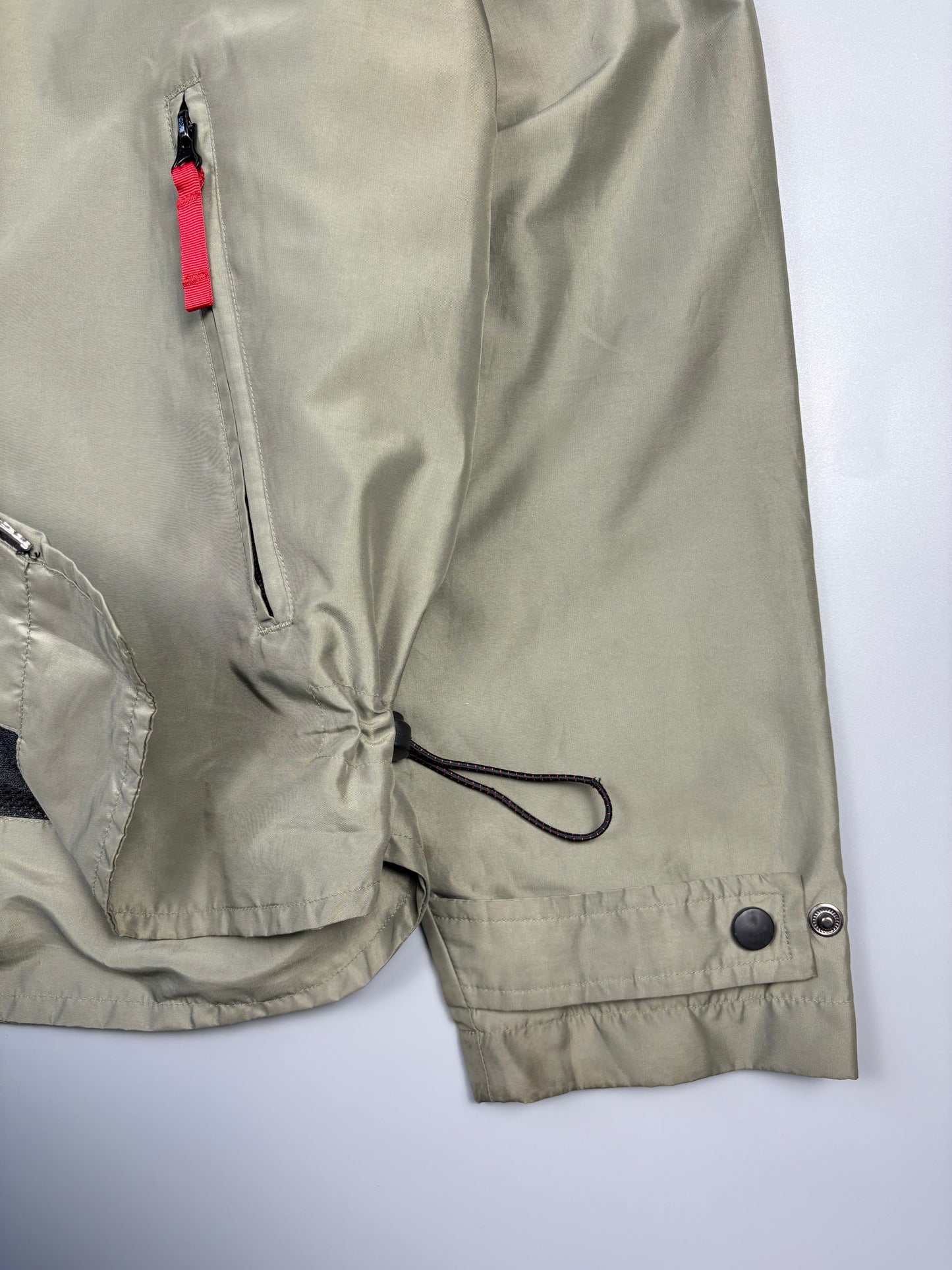 Vintage Energie Double Zip Khaki Green Track Jacket (L)