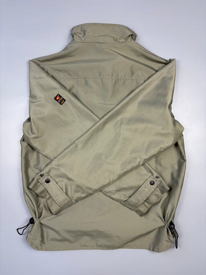 Vintage Energie Double Zip Khaki Green Track Jacket (L)