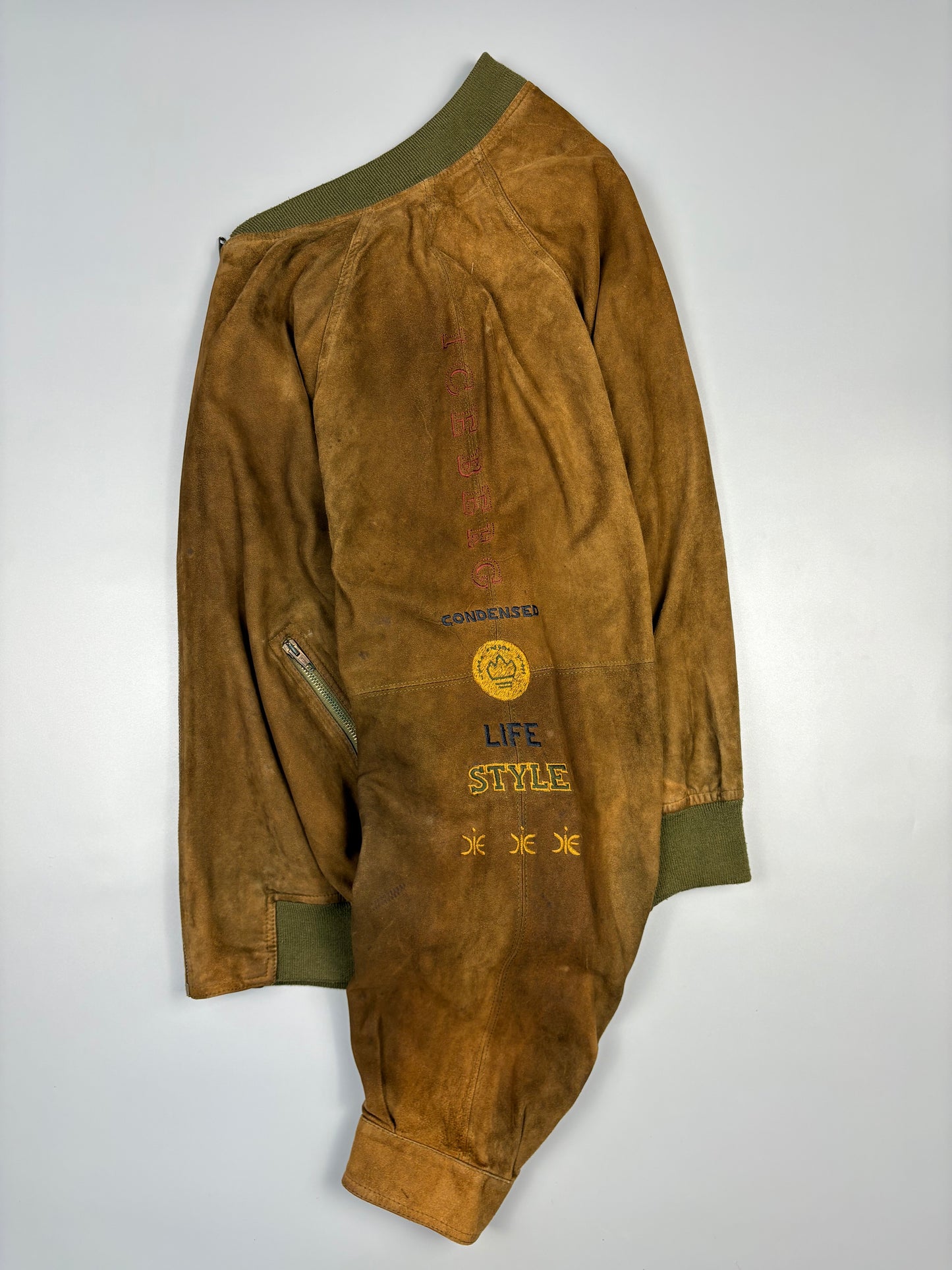 Vintage 1990s ICEBERG Jeans Suede Pelle Jacket (L)