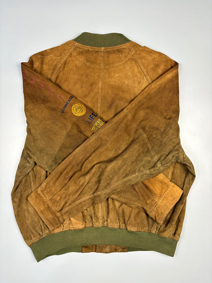 Vintage 1990s ICEBERG Jeans Suede Pelle Jacket (L)