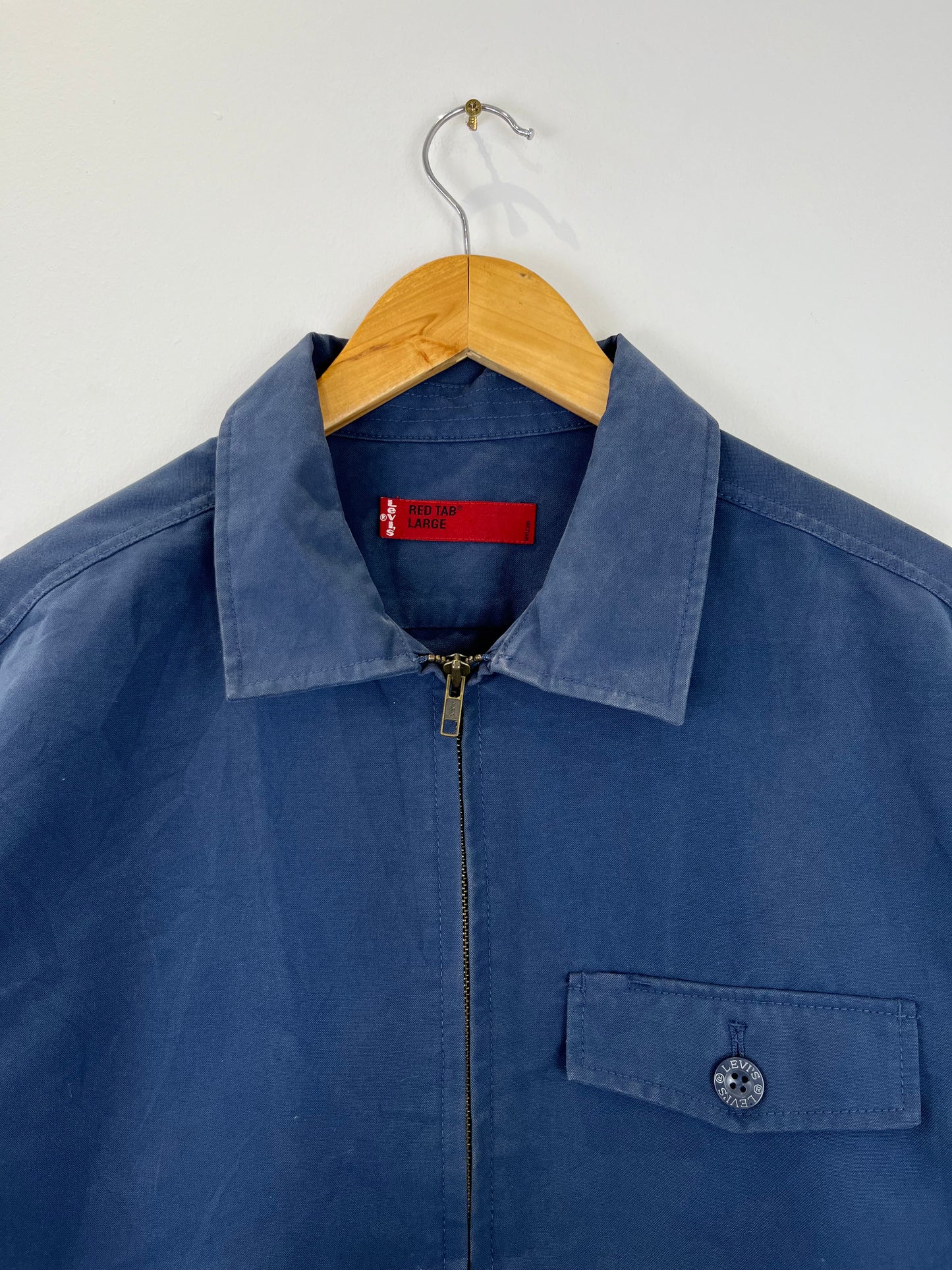 Vintage Levi's Red Tab Navy Blue Canvas Harrington Jacket (L)