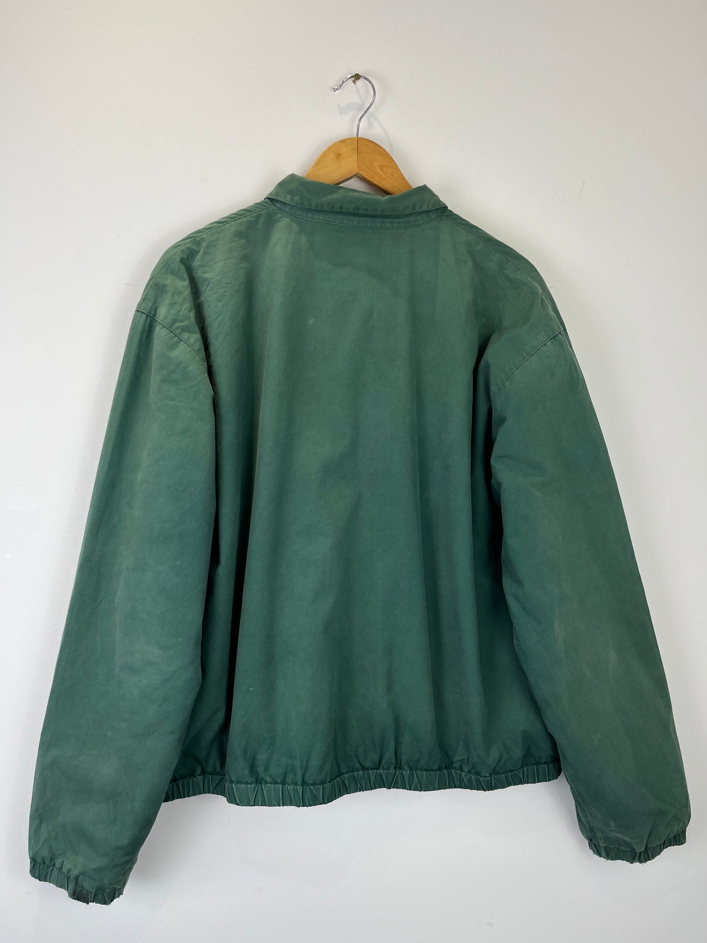 Vintage Ralph Lauren 90s Plaid Line Green Harrington Jacket (L)