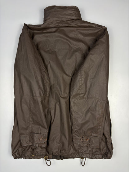 Vintage Burberry Nova Check Lined Brown Wax Jacket (L)