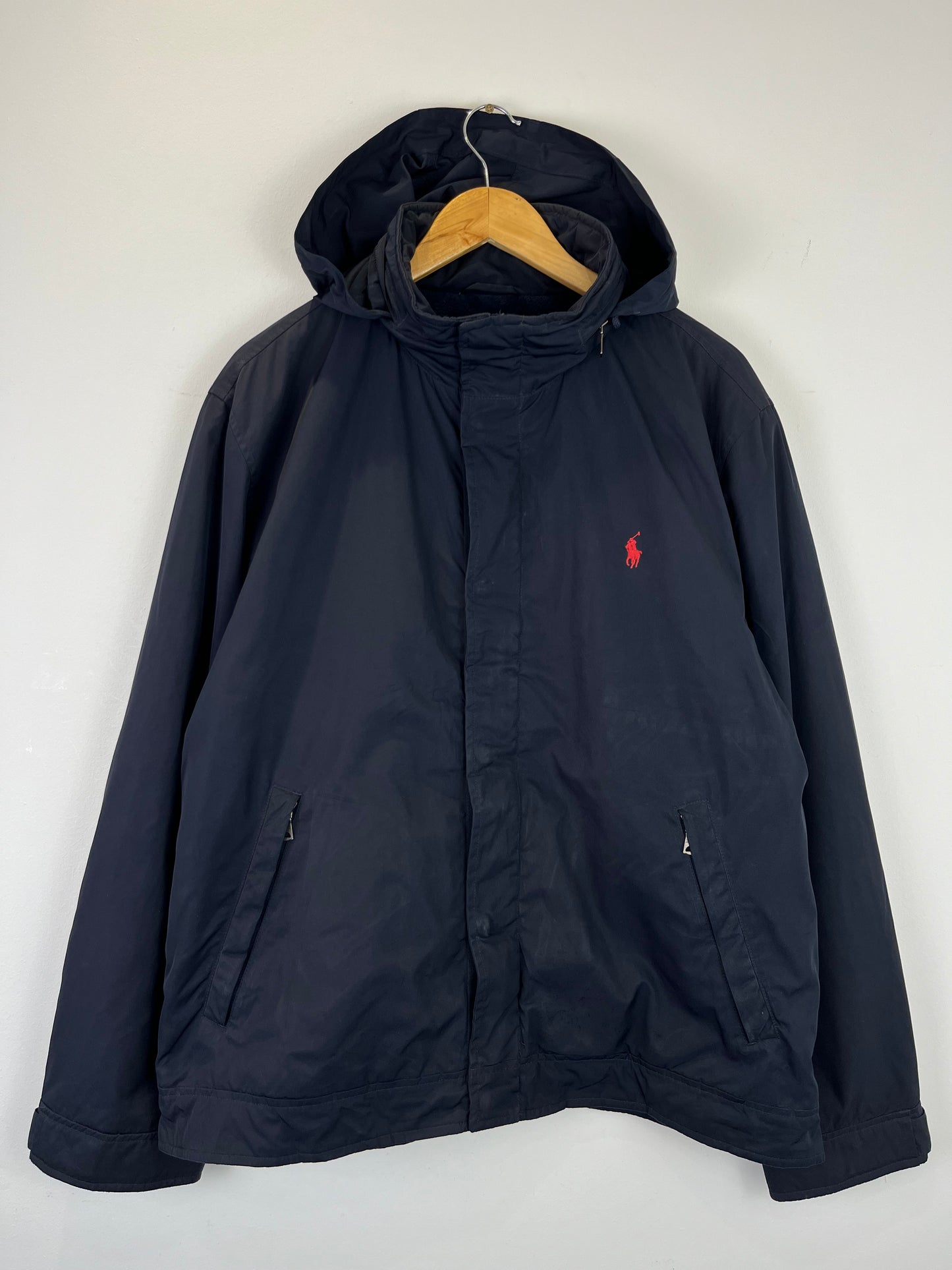 Vintage Ralph Lauren Navy Blue Fleece Lined Jacket (XL)