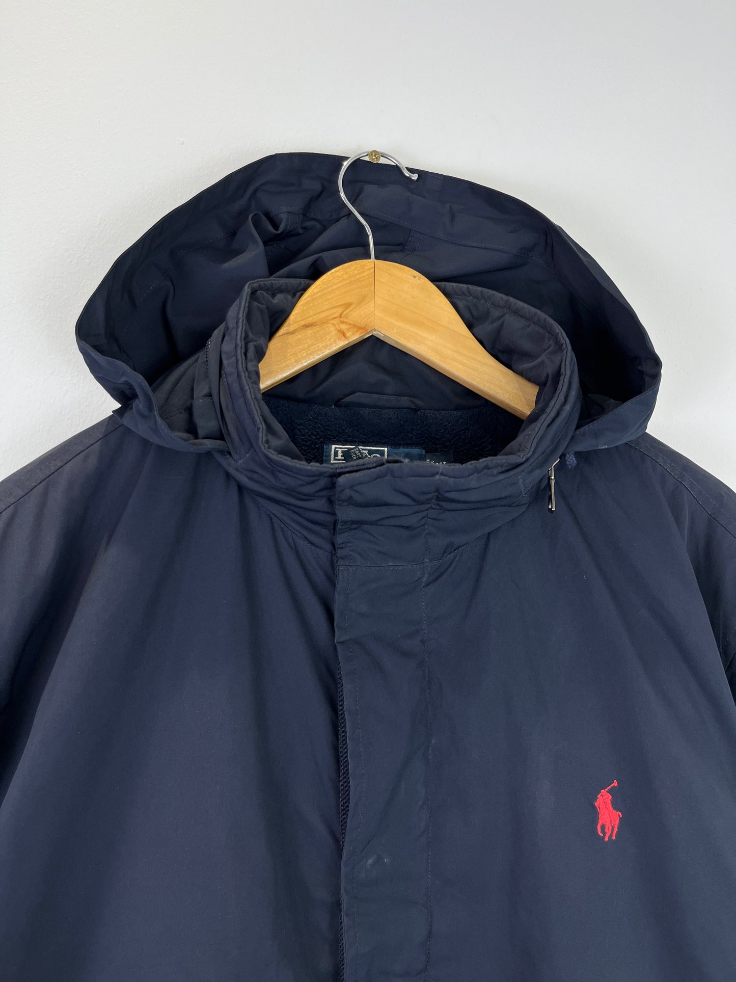 Vintage Ralph Lauren Navy Blue Fleece Lined Jacket (XL)